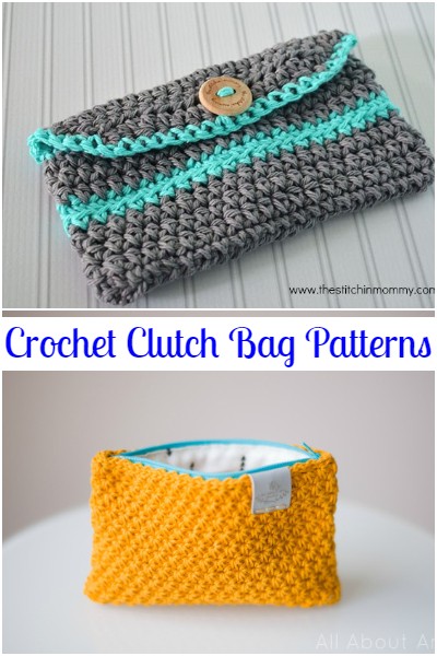 crochet clutch bag