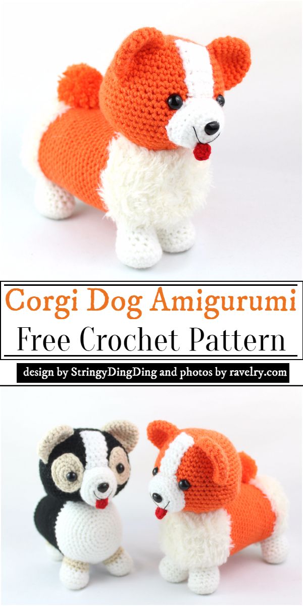 Corgi Dog Amigurumi Crochet Pattern