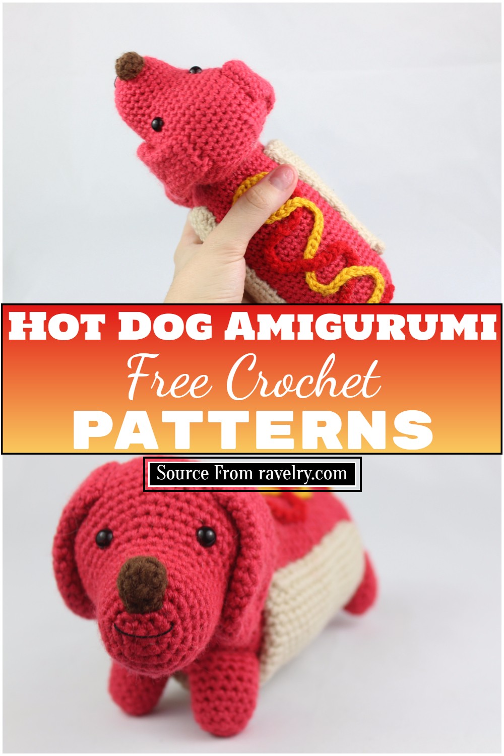 Free Crochet Hot Dog Amigurumi