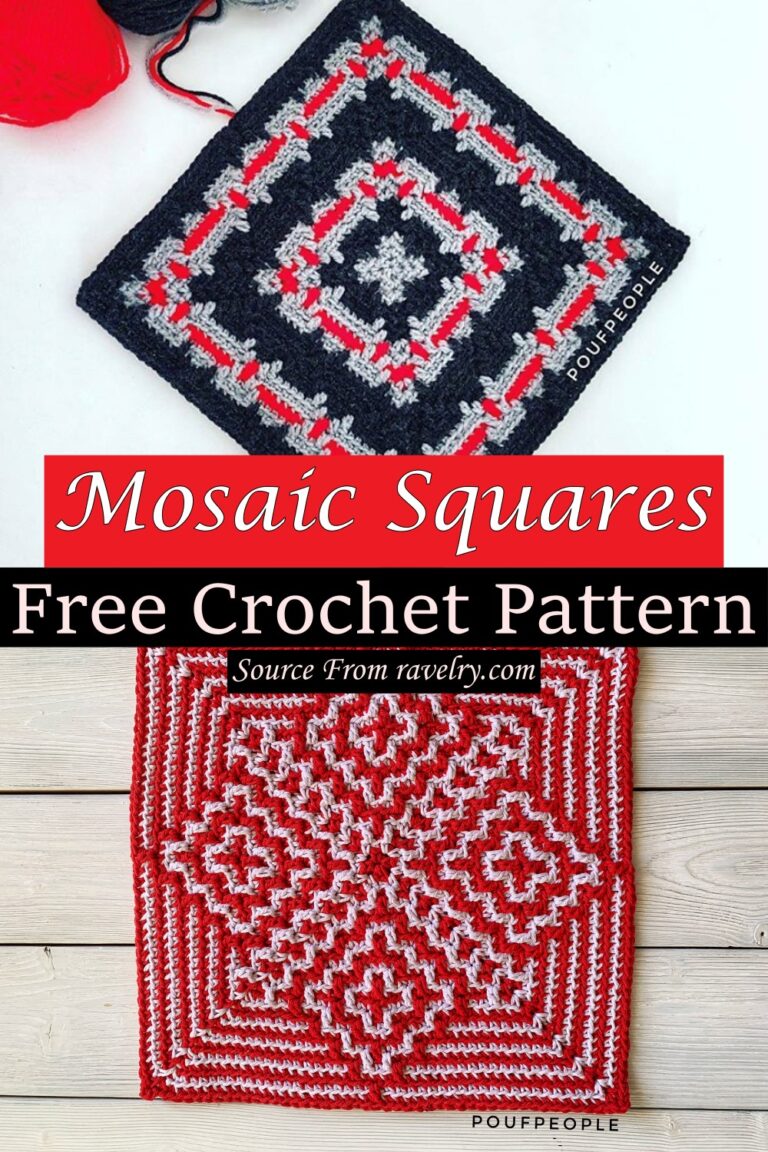 20 Unique And Modern Free Crochet Mosaic Patterns
