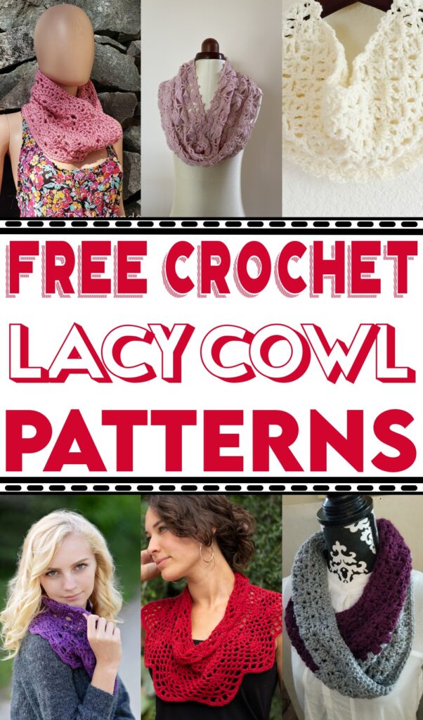 Easy And Quick Free Crochet Lacy Cowl Patterns