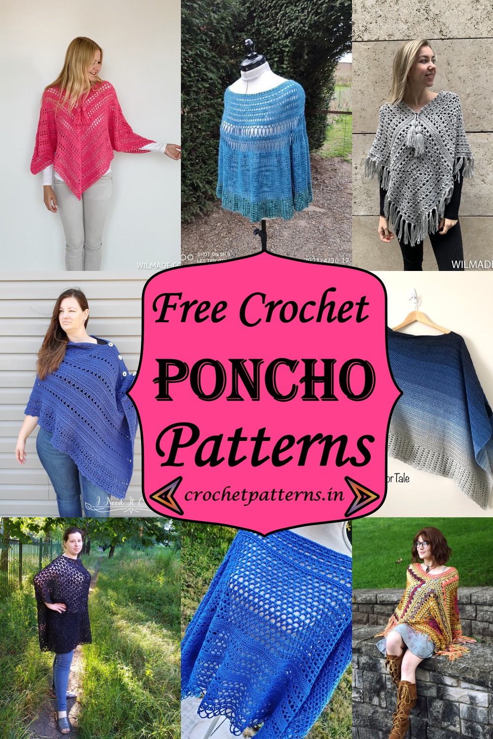 16 Free Crochet Poncho Patterns For All Ages