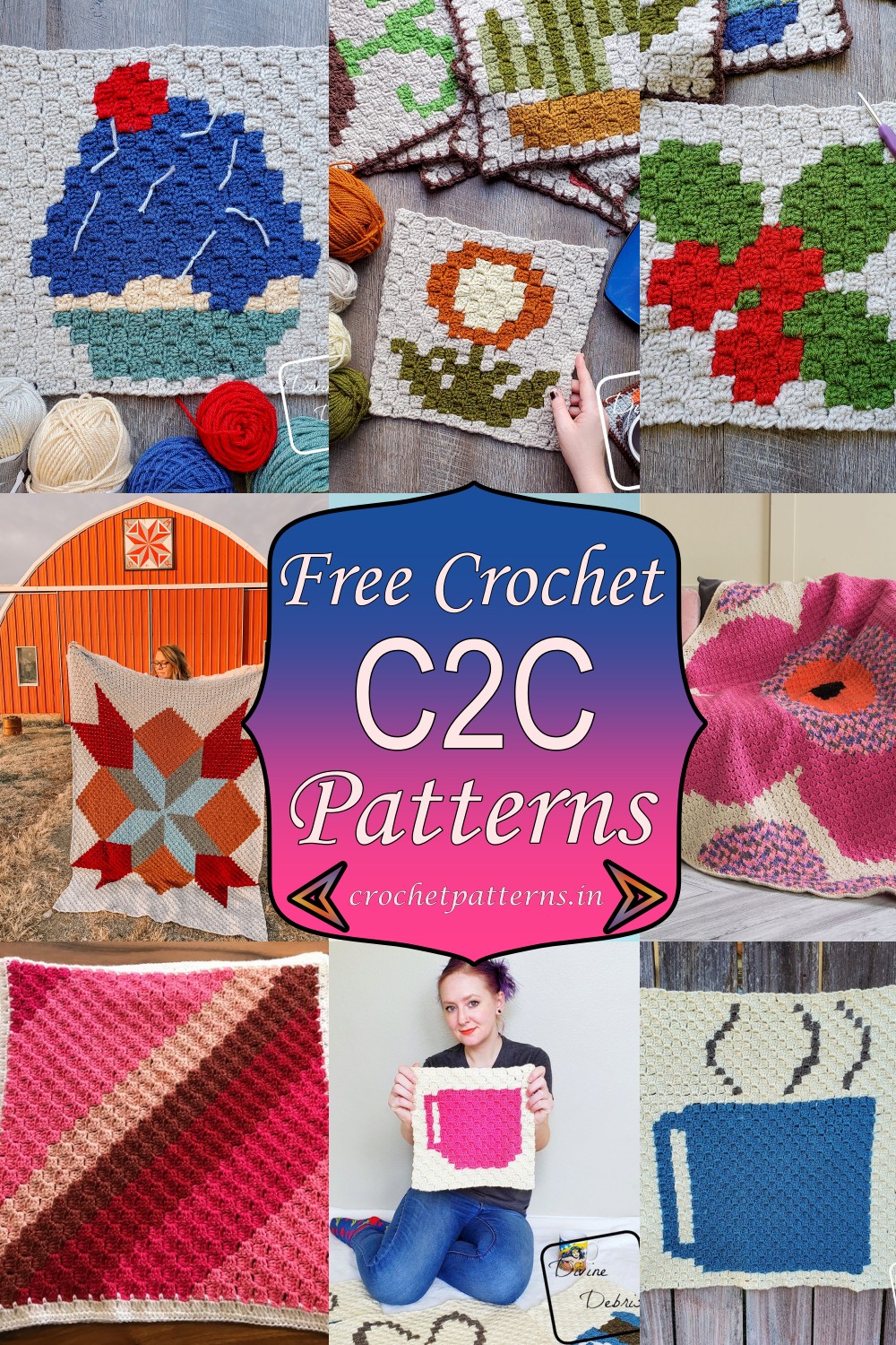 20 Free Crochet C2C Patterns