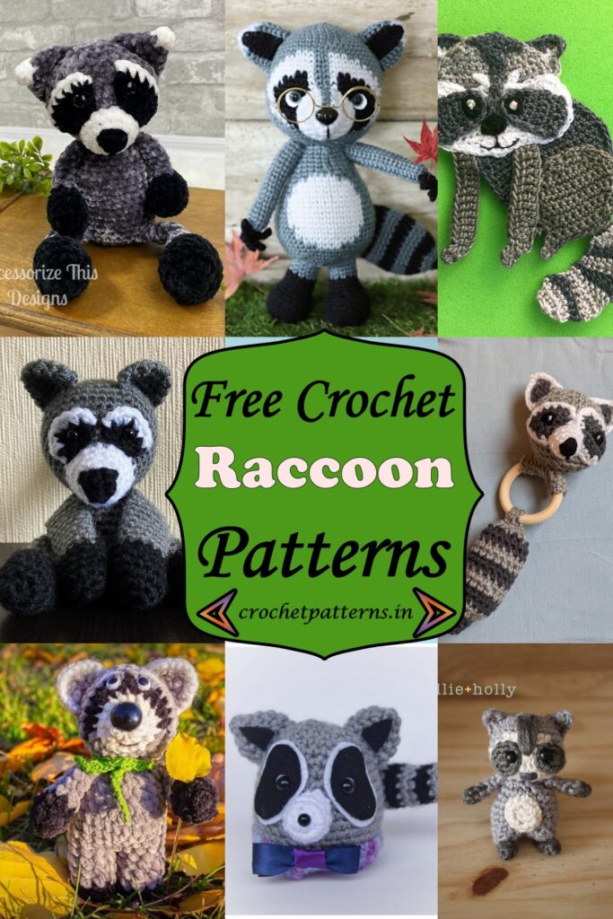 20 Free Crochet Raccoon Patterns