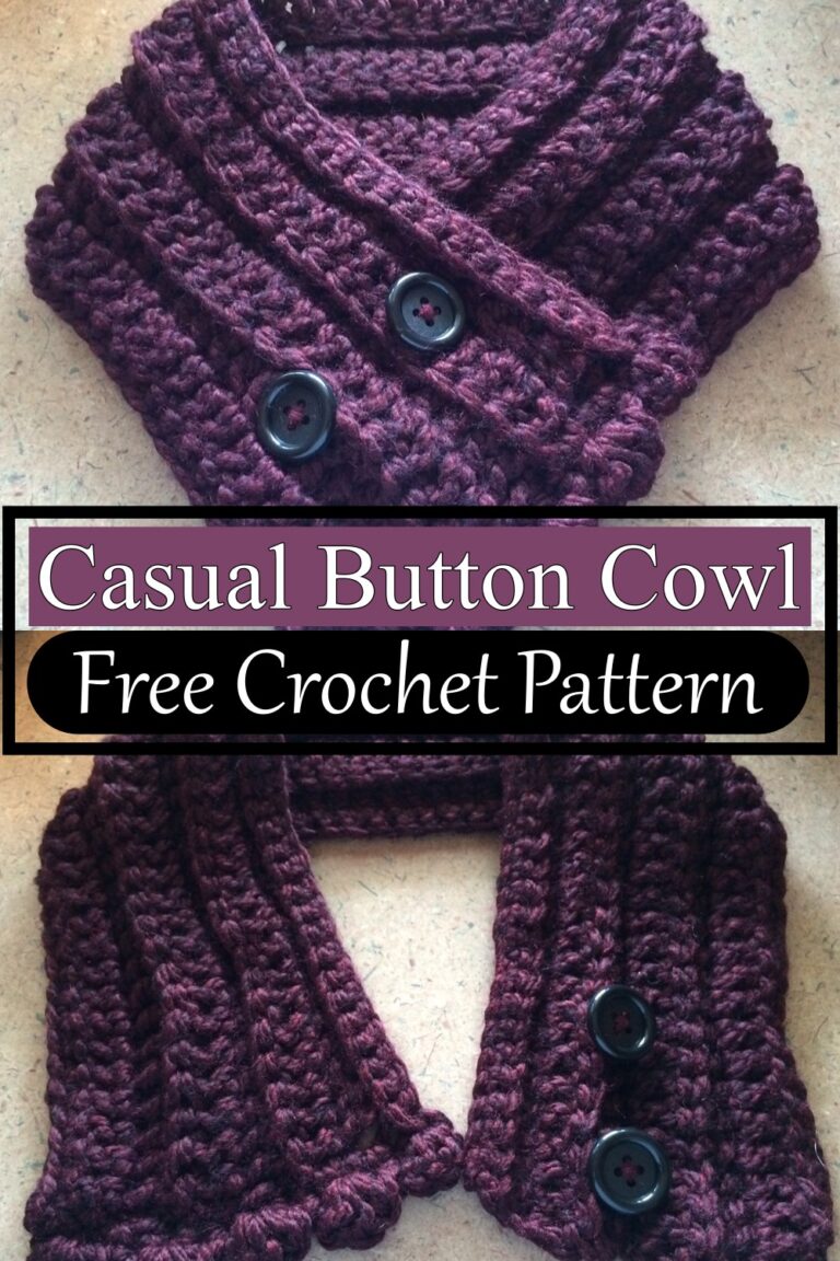 25 Free Crochet Buttoned Cowl Patterns