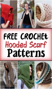 21 Crochet Hooded Scarf Free Patterns