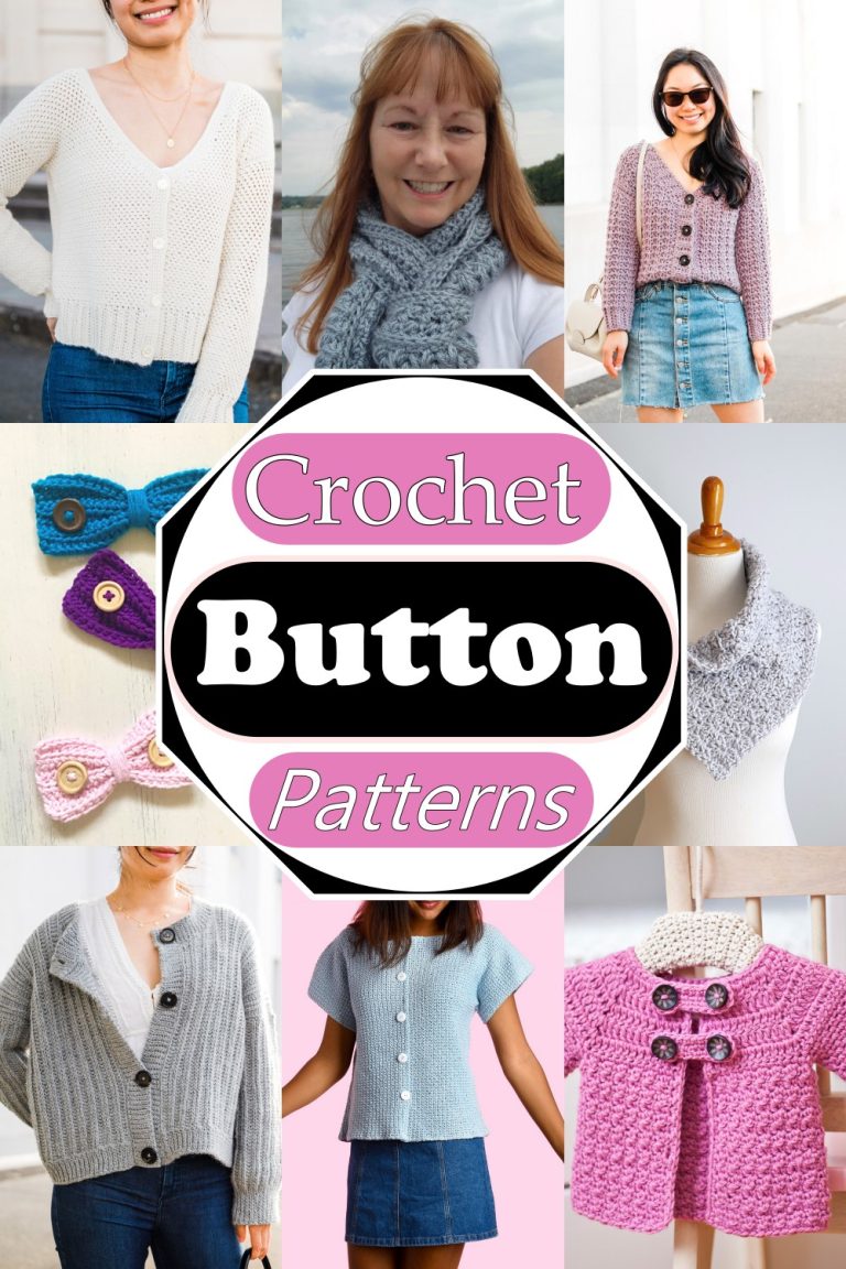 15 Crochet Button Patterns To Stylize Your Wearables