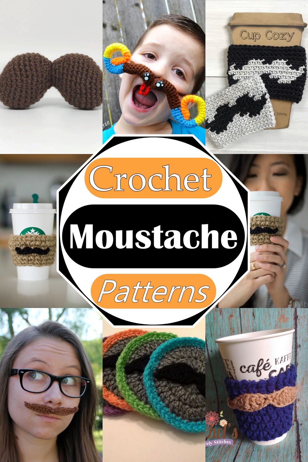 11 Crochet Moustache Patterns