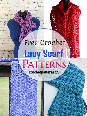 16 Crochet Lacy Scarf Free Patterns