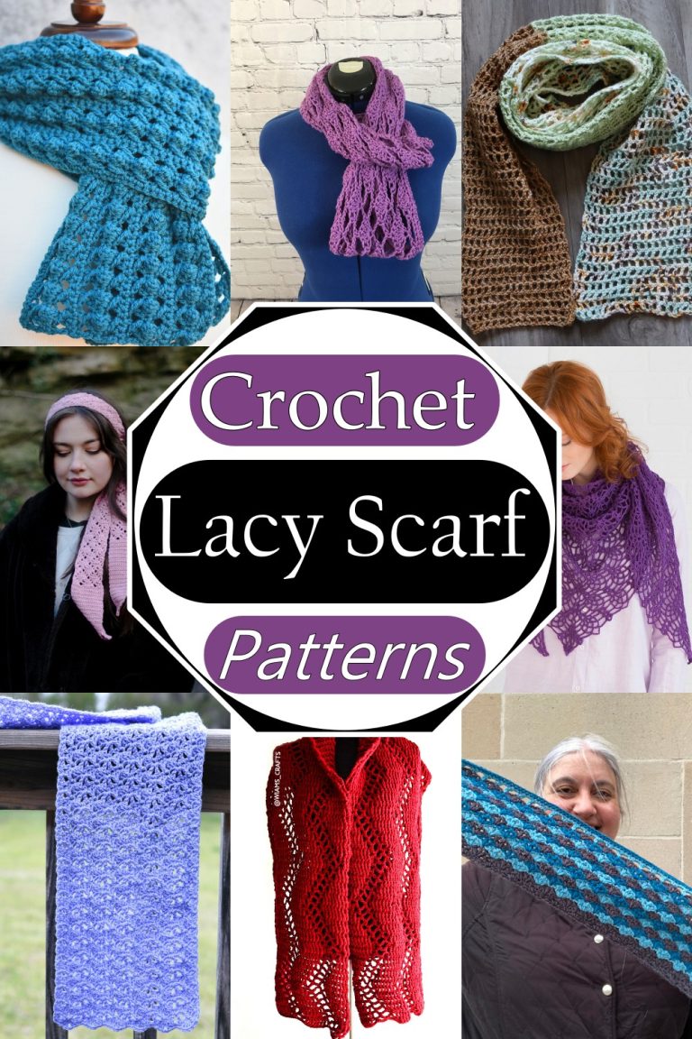 16 Crochet Lacy Scarf Free Patterns