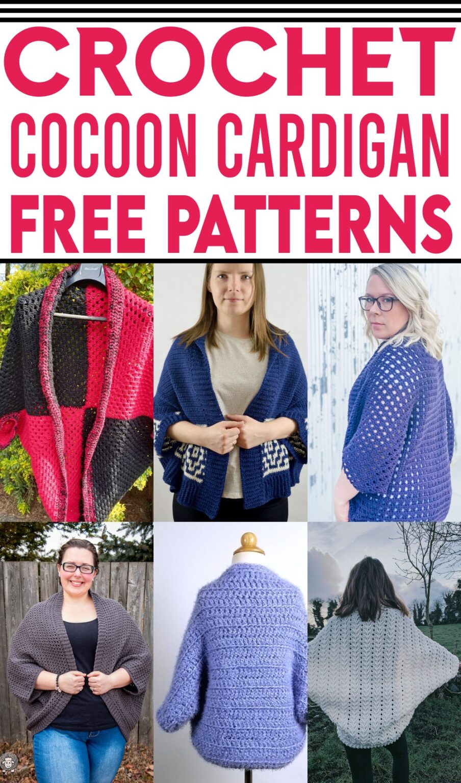 15 Free Crochet Cocoon Cardigan Patterns