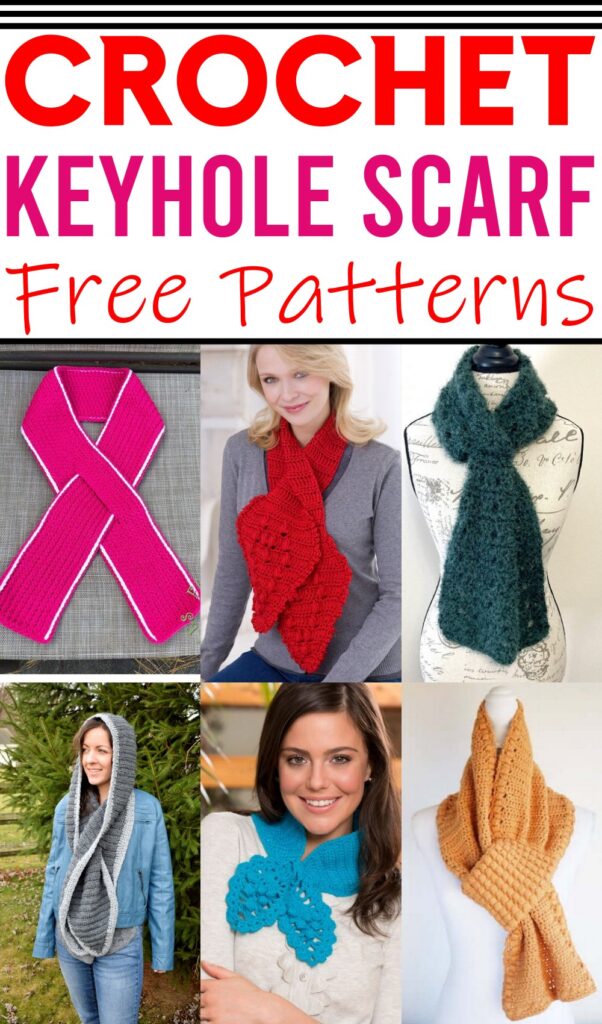 14 Free Crochet Keyhole Scarf Patterns