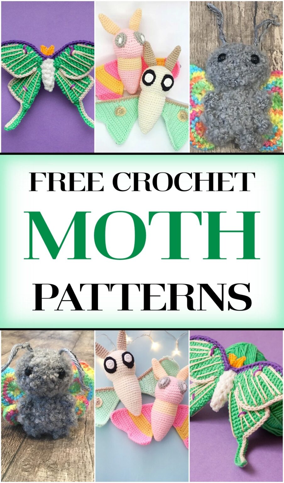 Free Crochet Moth Patterns For Amigurumi & Decorations!