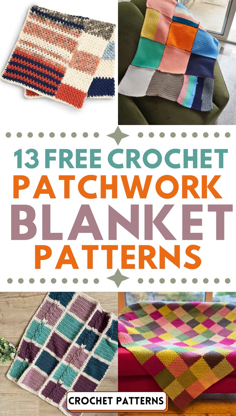 Modern Crochet Patchwork Blanket