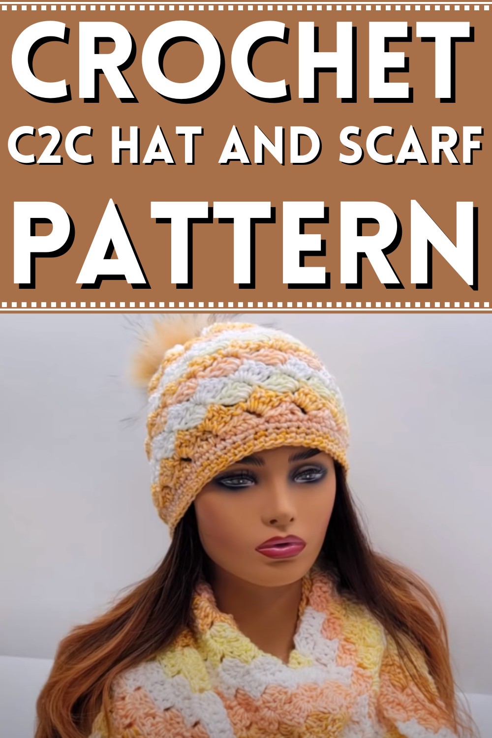 Crochet C2C Hat and Scarf