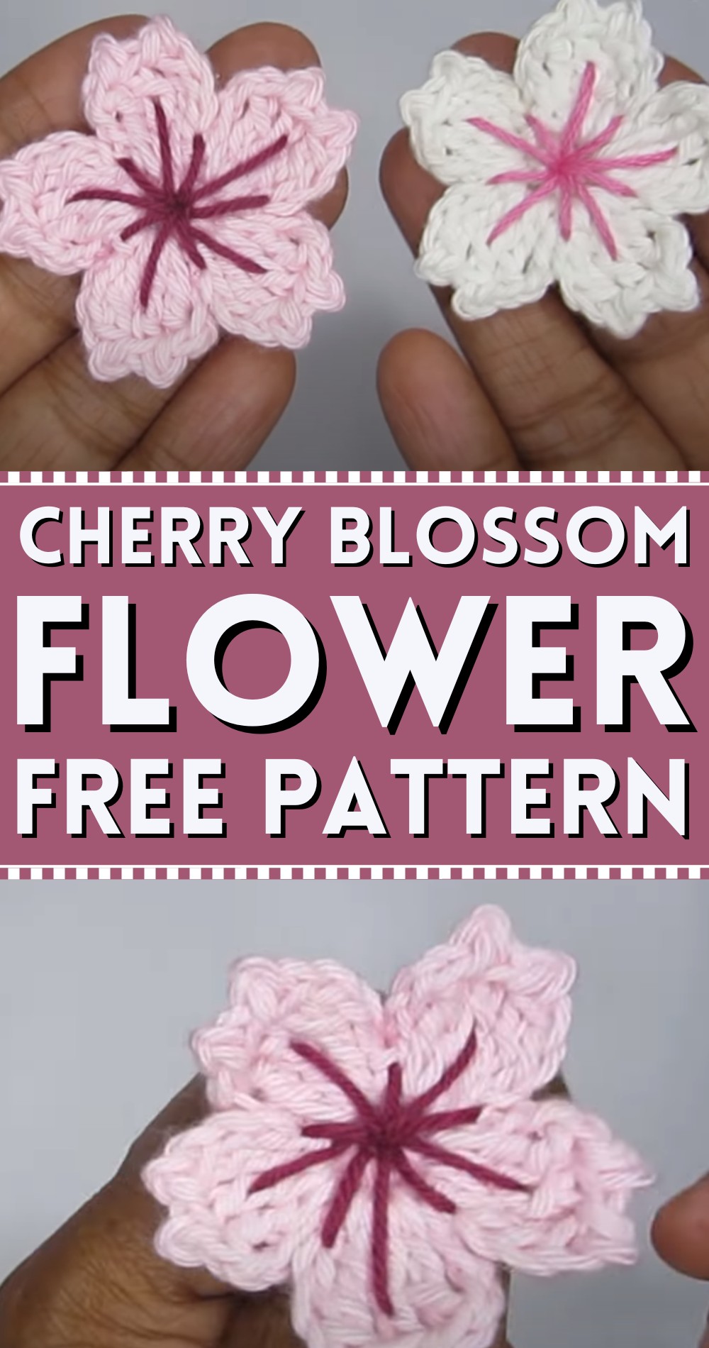 Crochet Cherry Blossom Flower