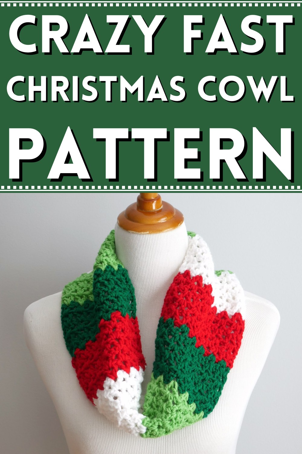 Crochet Crazy Fast Christmas Cowl Pattern