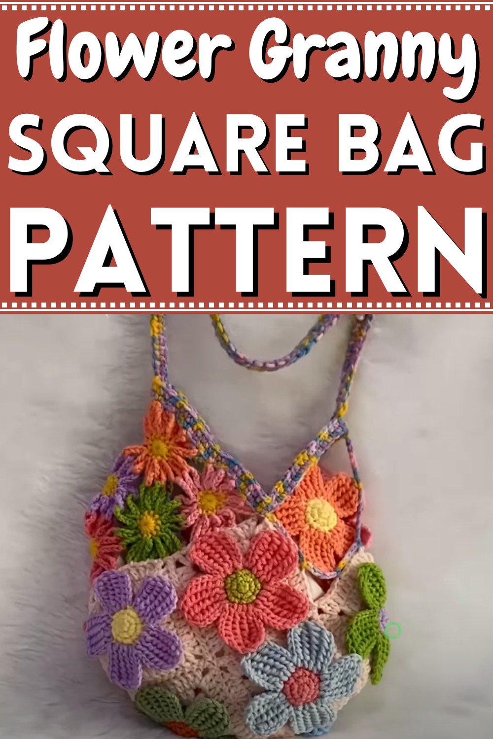 Crochet Flower Granny Square Bag