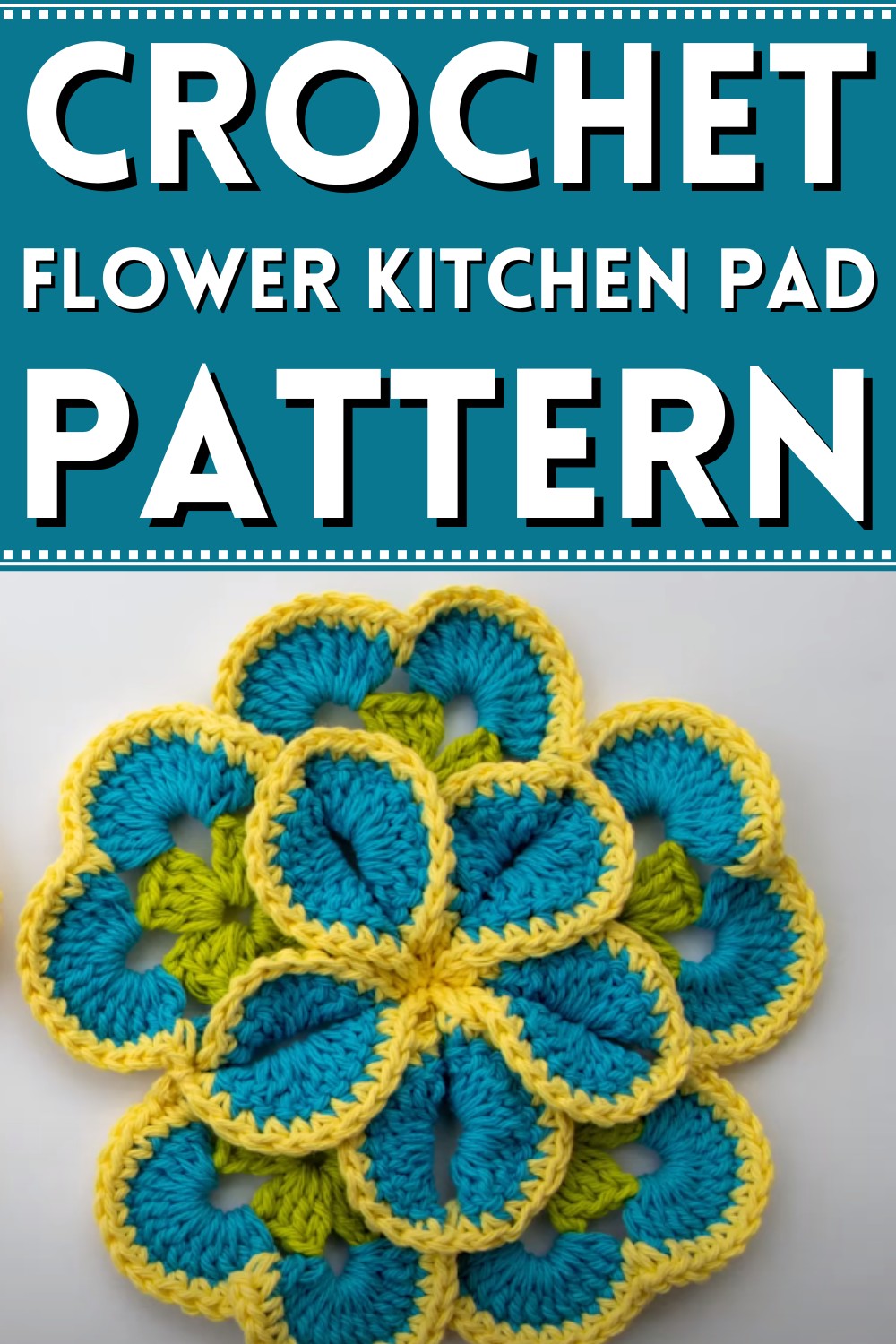 Crochet Flower Kitchen Pad