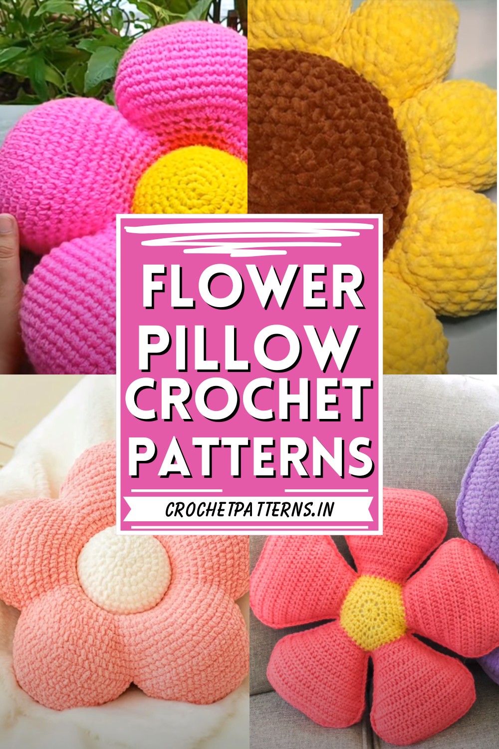 Crochet Flower Pillow Patterns