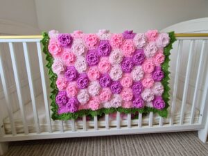 Crochet Garden Flower Baby Blanket Pattern