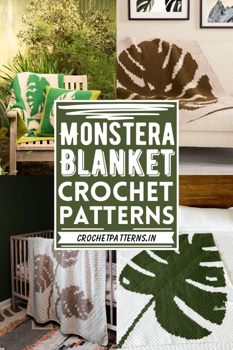 Crochet Monstera Blanket Patterns For Mindful Meditation Spaces