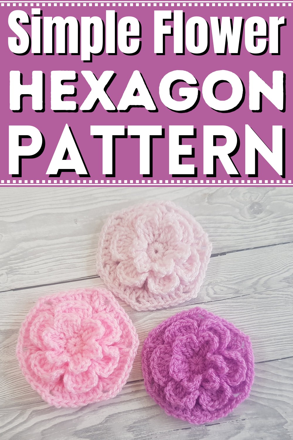 Crochet Simple Flower Hexagon Pattern