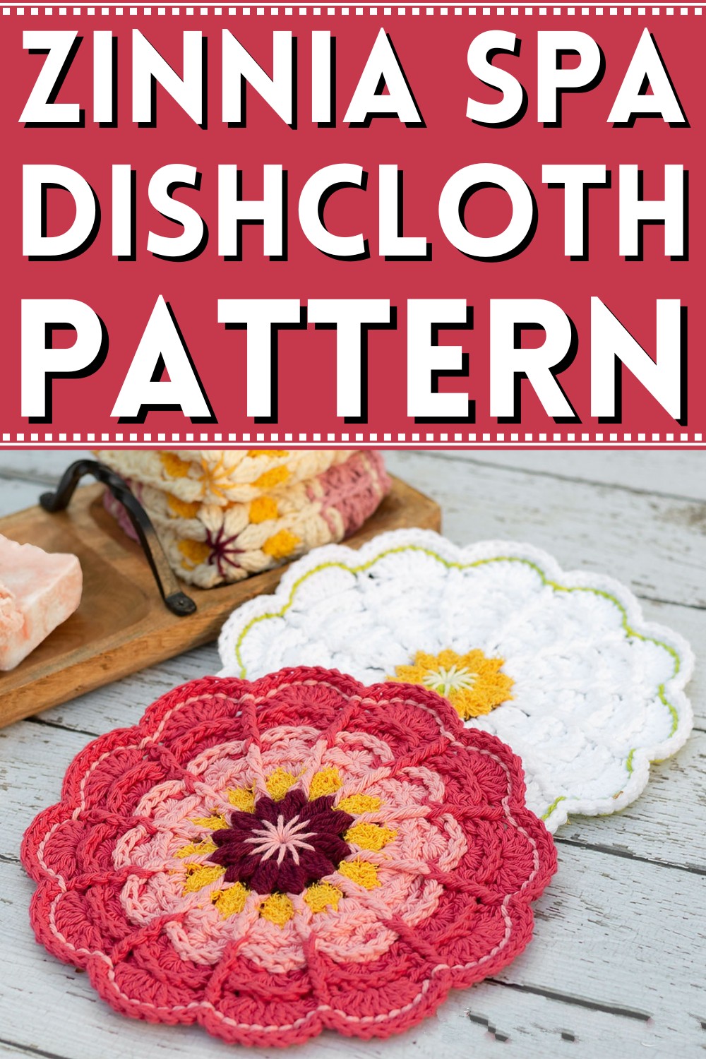 Crochet Zinnia Spa Dishcloth Pattern