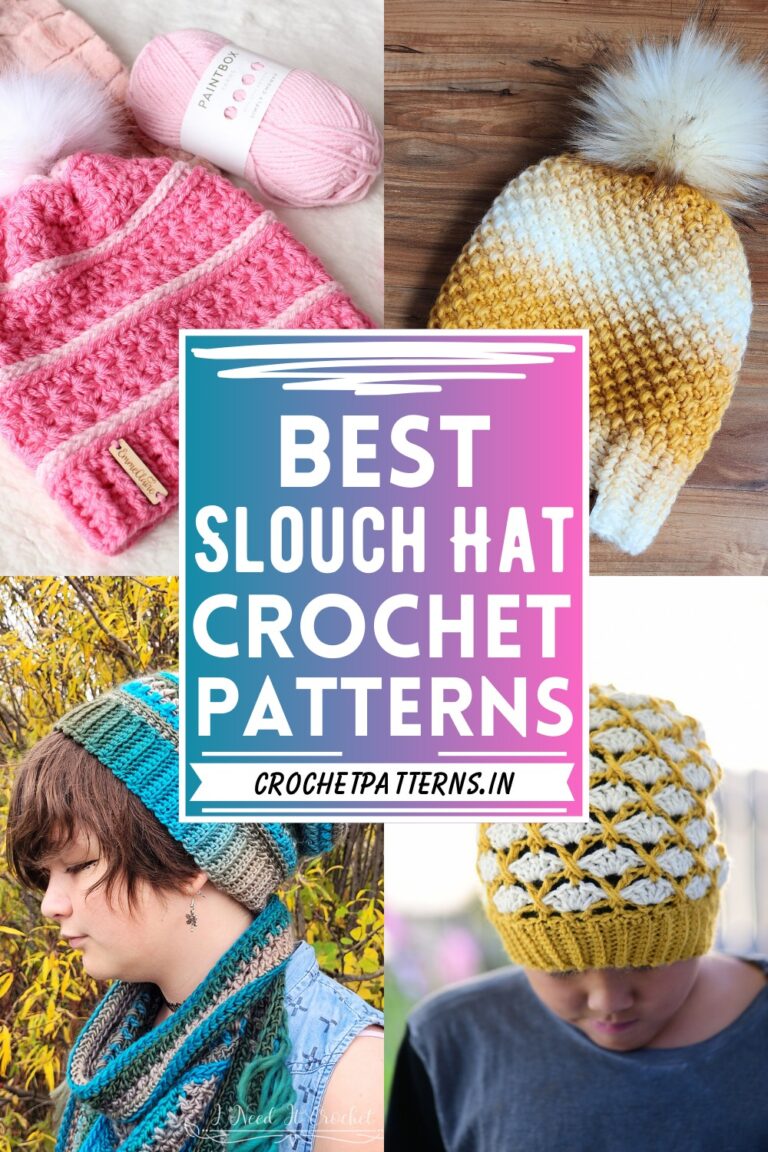 42 Free Crochet Slouchy Hat Patterns