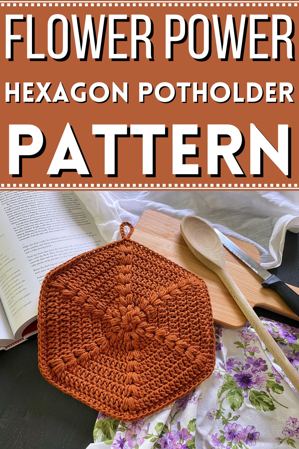 Flower Power Hexagon Potholder