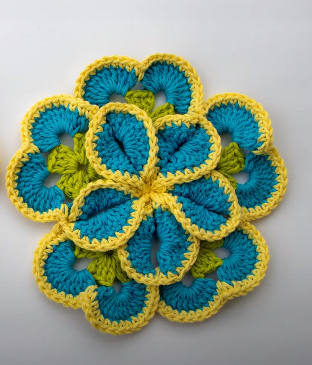Free Crochet Flower Hot Pad Patterns