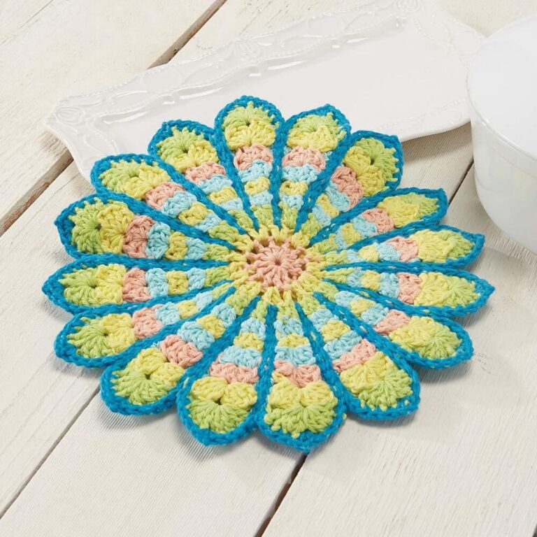 Crochet Mandala Pot Holder Patterns For Colorful Cooking Spaces
