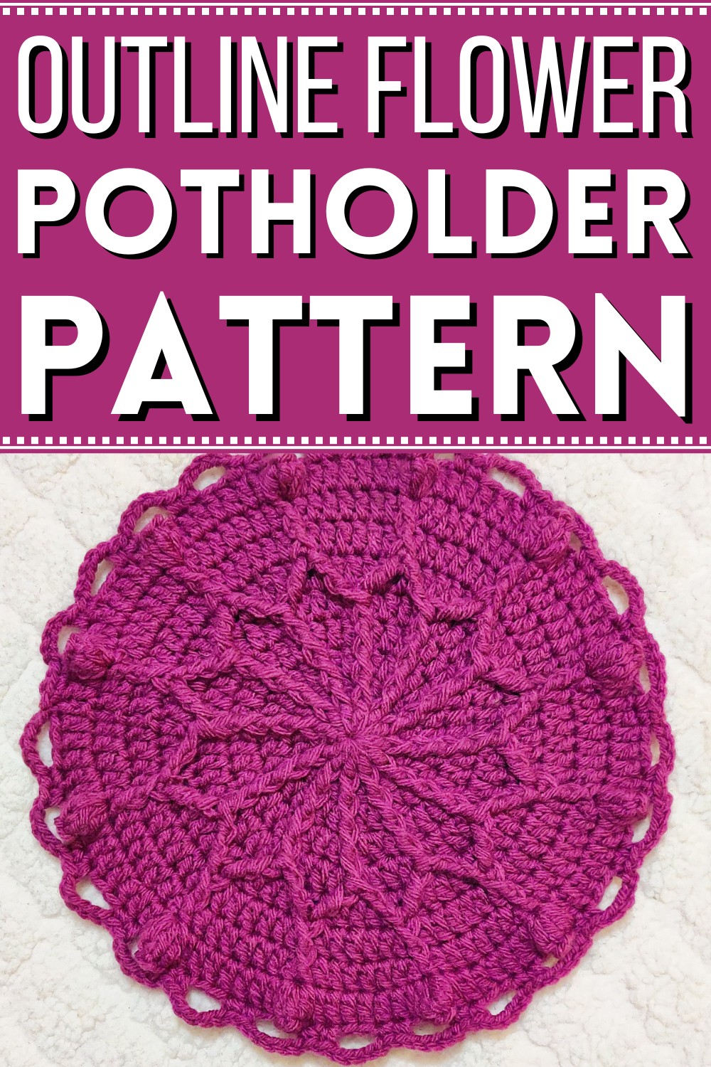 Outline Flower Potholder