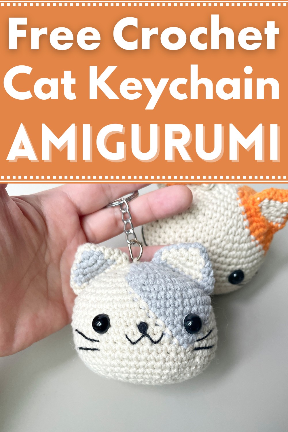 Crochet Amigurumi Cat Keychain