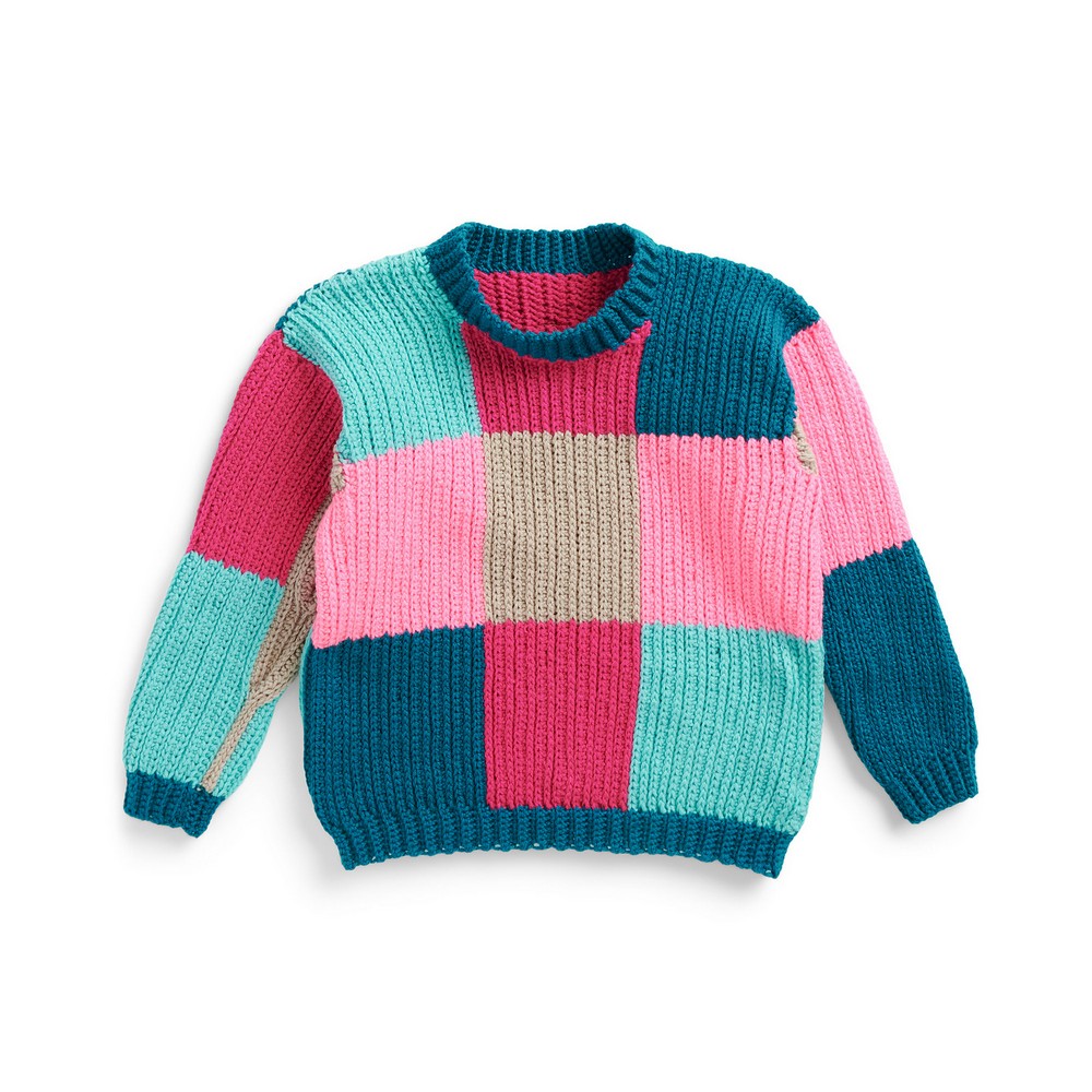 Crochet Blocks in Colors Pullover Pattern