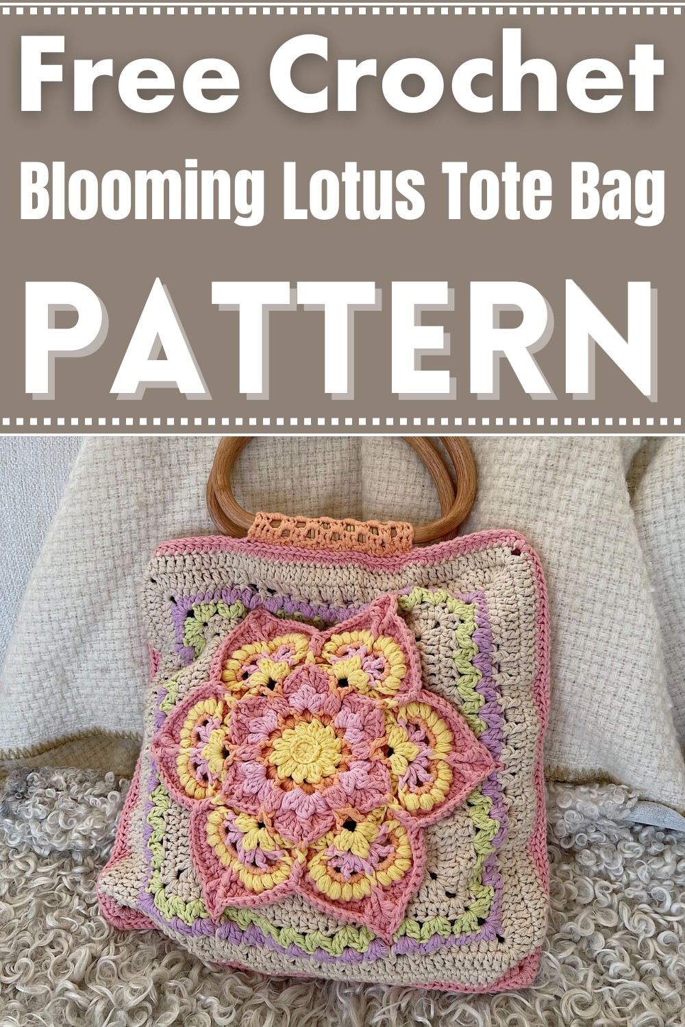Crochet Blooming Lotus Tote Bag Pattern