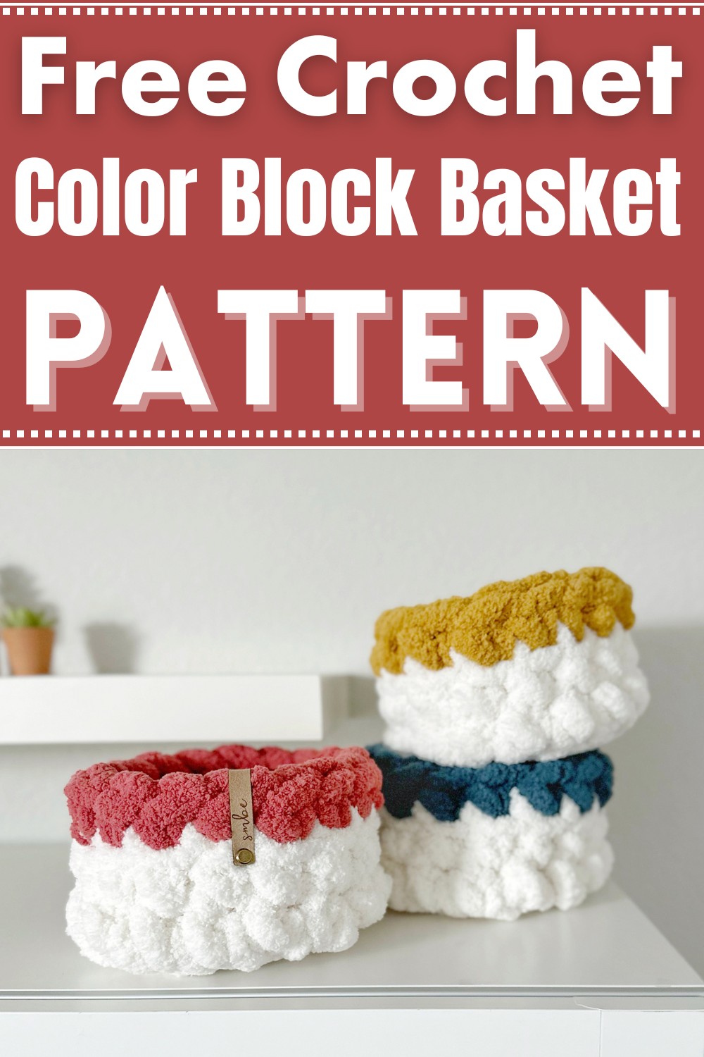 Crochet Mini Color Block Basket Pattern