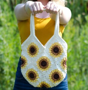 Crochet Sunflower Bag Pattern 1