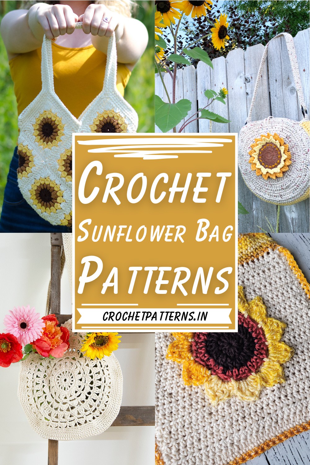 Crochet Sunflower Bag Pattern