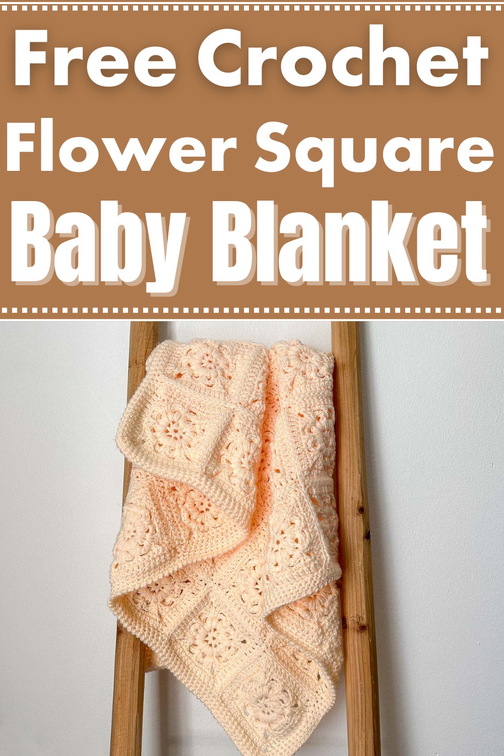 Fountain Flower Square Baby Blanket