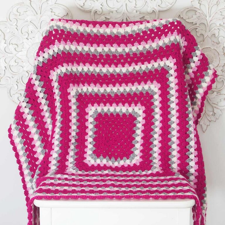 Colorful Crochet Granny Square Blanket Patterns