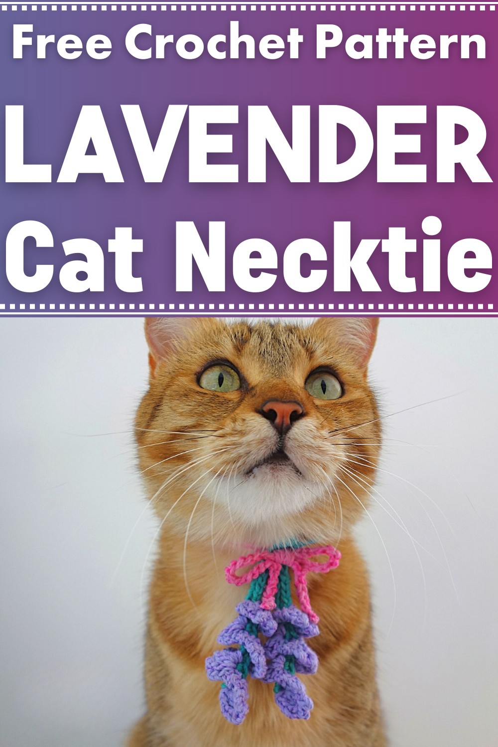 Lavender Cat Necktie