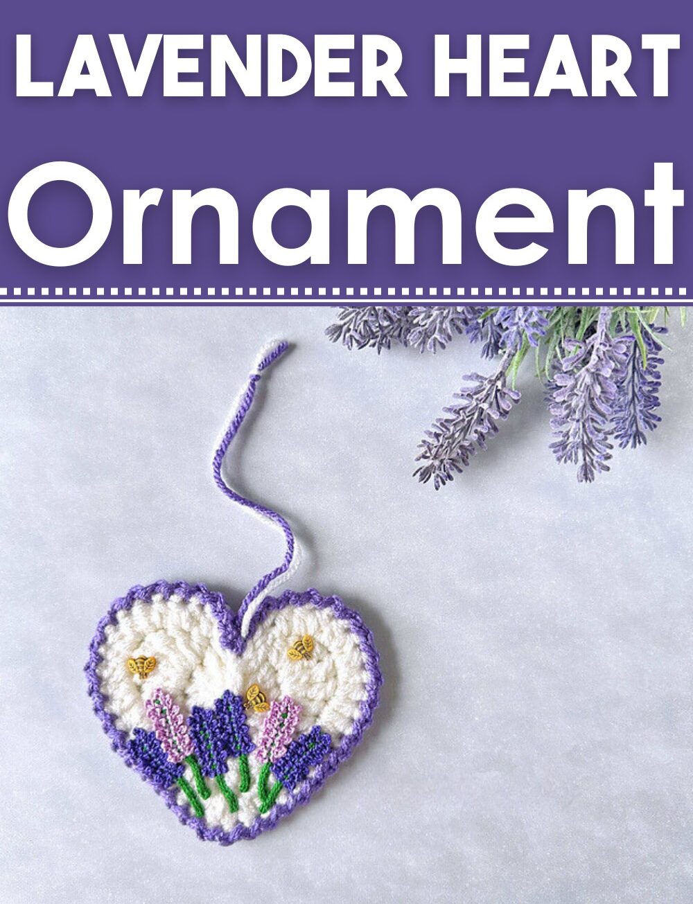 Lavender Heart Ornament