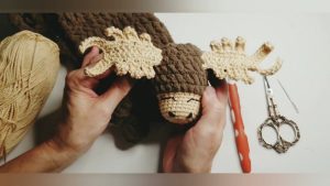 Crochet Moose Antler Amigurumi step 5