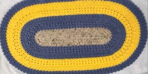 Oval shaped Crochet Rug step 5