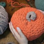 Crochet Pumpkin Pillow step 7